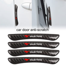 Load image into Gallery viewer, Brand New 4PCS Mustang Real Carbon Fiber Anti Scratch Badge Car Door Handle Cover Trim