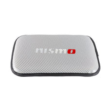 Load image into Gallery viewer, BRAND NEW UNIVERSAL NISMO CARBON FIBER SILVER Car Center Console Armrest Cushion Mat Pad Cover