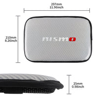 Load image into Gallery viewer, BRAND NEW UNIVERSAL NISMO CARBON FIBER SILVER Car Center Console Armrest Cushion Mat Pad Cover
