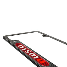Load image into Gallery viewer, Brand New Universal 2PCS Nismo Carbon Fiber Look Metal License Plate Frame