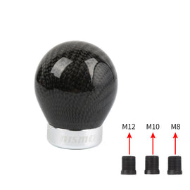 Brand New Nismo Universal Real Carbon Fiber Round Ball Manual Car Racing Gear Shift Knob Shifter M12 M10 M8