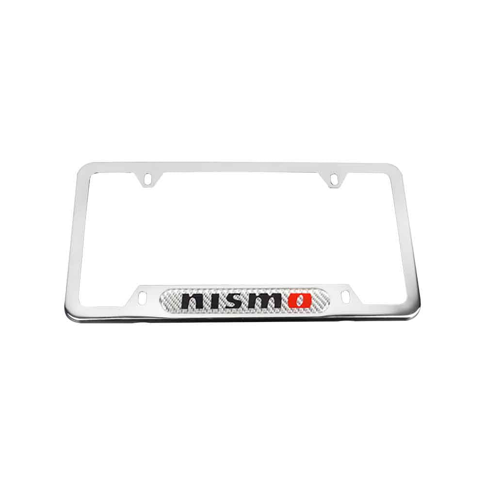 Brand New Universal 2PCS Nismo Chrome Metal License Plate Frame