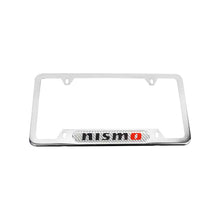 Load image into Gallery viewer, Brand New Universal 2PCS Nismo Chrome Metal License Plate Frame