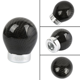 Brand New Nismo Universal Real Carbon Fiber Round Ball Manual Car Racing Gear Shift Knob Shifter M12 M10 M8