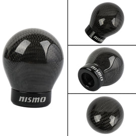 Brand New Nismo Universal Real Carbon Fiber Round Ball Manual Car Racing Gear Shift Knob Shifter M12 M10 M8