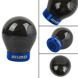 Brand New Nismo Universal Real Carbon Fiber Round Ball Manual Car Racing Gear Shift Knob Shifter M12 M10 M8