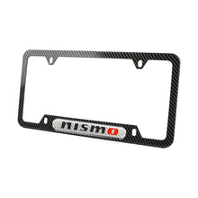 Load image into Gallery viewer, Brand New Universal 2PCS Nismo Carbon Fiber Look Metal License Plate Frame