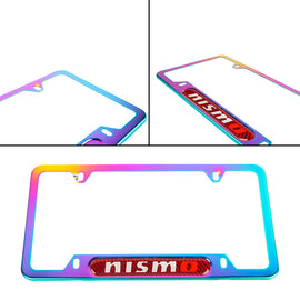 Brand New Universal 1PCS Nismo Neo Chrome Metal License Plate Frame