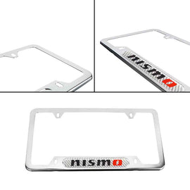 Brand New Universal 1PCS Nismo Chrome Metal License Plate Frame