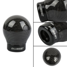 Load image into Gallery viewer, Brand New Ralliart Universal Real Carbon Fiber Round Ball Manual Car Racing Gear Shift Knob Shifter M12 M10 M8