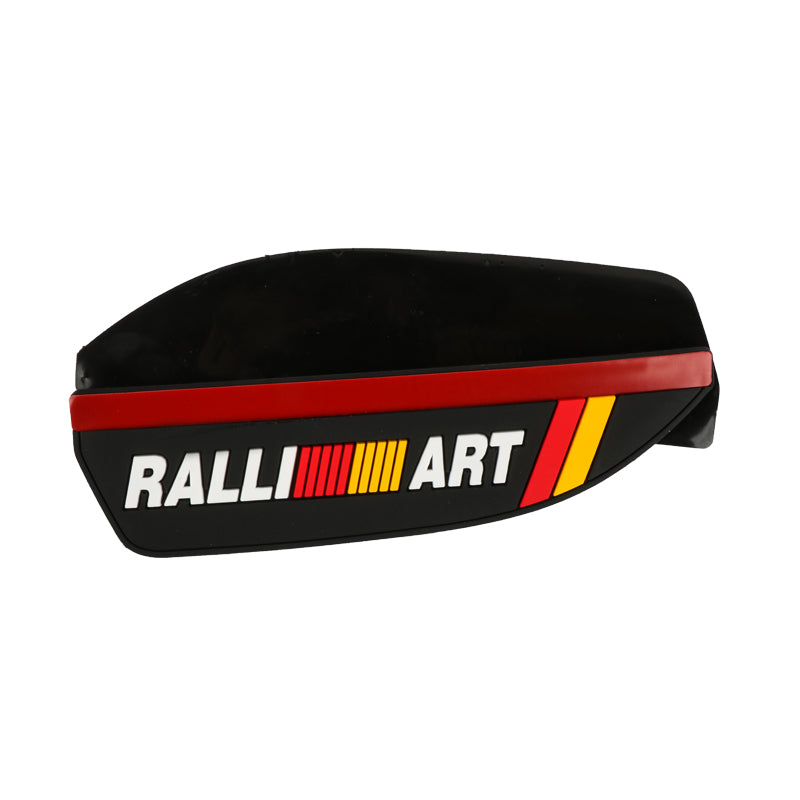 BRAND NEW 2PCS RALLIART Black Rubber Car Rear View Side Mirror Rain Board Eyebrow Guard Sun Visor