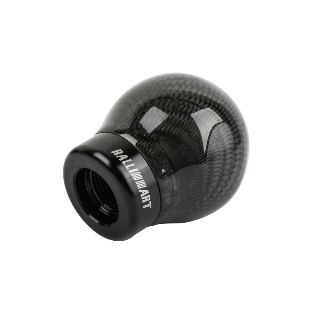 Brand New Ralliart Universal Real Carbon Fiber Round Ball Manual Car Racing Gear Shift Knob Shifter M12 M10 M8
