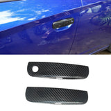 Brand New 2PCS Dodge Challenger 2011-2023 Real Carbon Fiber Door Handle Knob Cover Trim