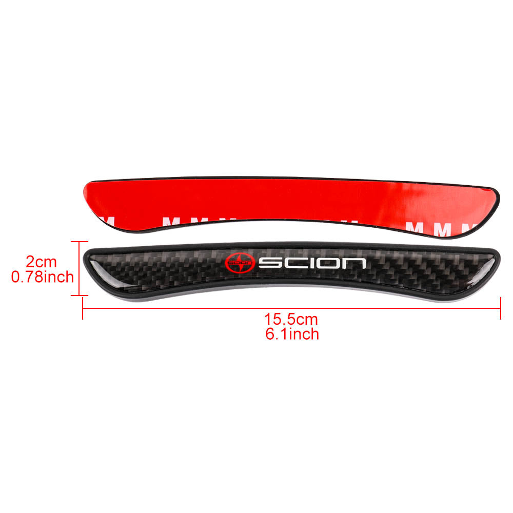 Brand New 4PCS Scion Real Carbon Fiber Anti Scratch Badge Car Door Handle Cover Trim