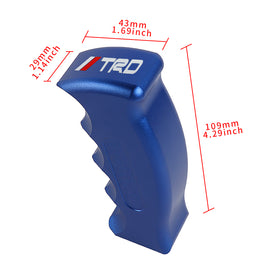 Brand New TRD Universal Blue Aluminum Slotted Pistol Grip Handle Manual Gear Shift Knob Shifter M8 M10 M12