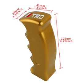 Brand New TRD Universal Gold Aluminum Slotted Pistol Grip Handle Manual Gear Shift Knob Shifter M8 M10 M12
