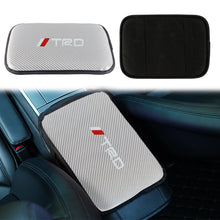 Load image into Gallery viewer, BRAND NEW UNIVERSAL TRD CARBON FIBER SILVER Car Center Console Armrest Cushion Mat Pad Cover