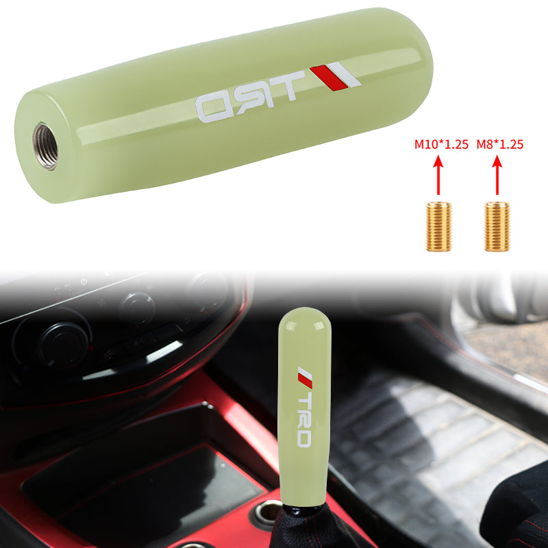 Brand New 15CM TRD Universal Glow In the Dark Green Manual Long Stick Shift Knob M8 M10 M12 Adapter