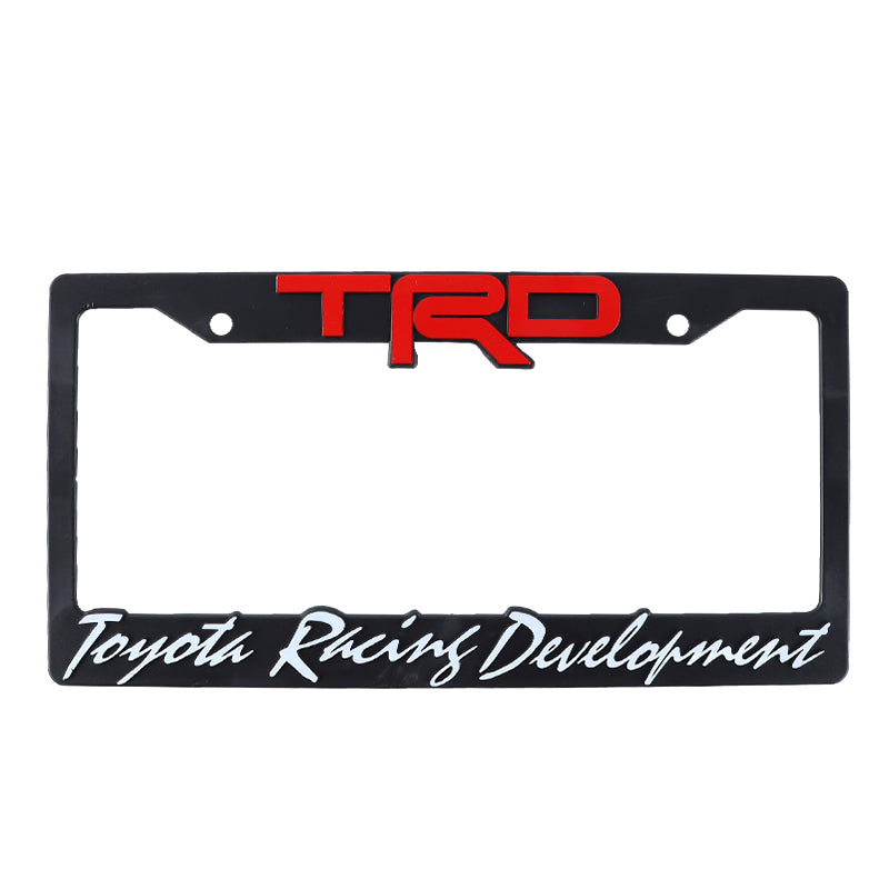 Brand New Universal 1PCS TRD ABS Plastic Black License Plate Frame Cover