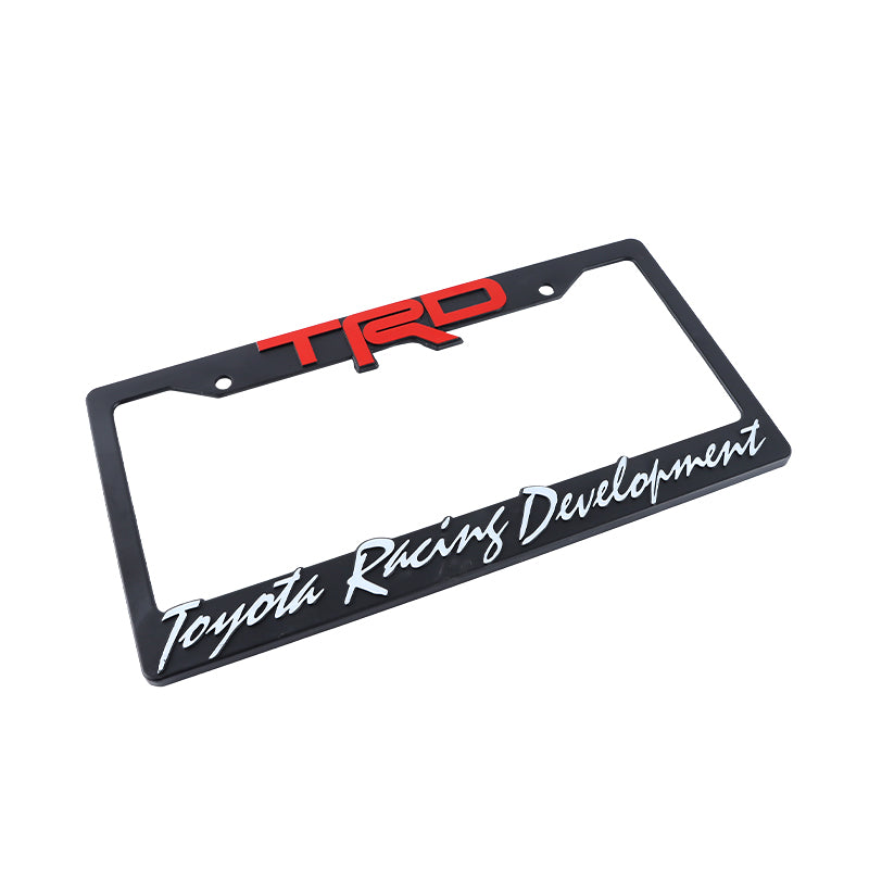 Brand New Universal 1PCS TRD ABS Plastic Black License Plate Frame Cover