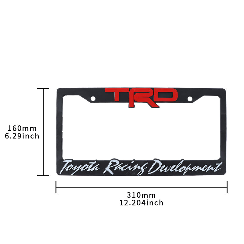 Brand New Universal 1PCS TRD ABS Plastic Black License Plate Frame Cover