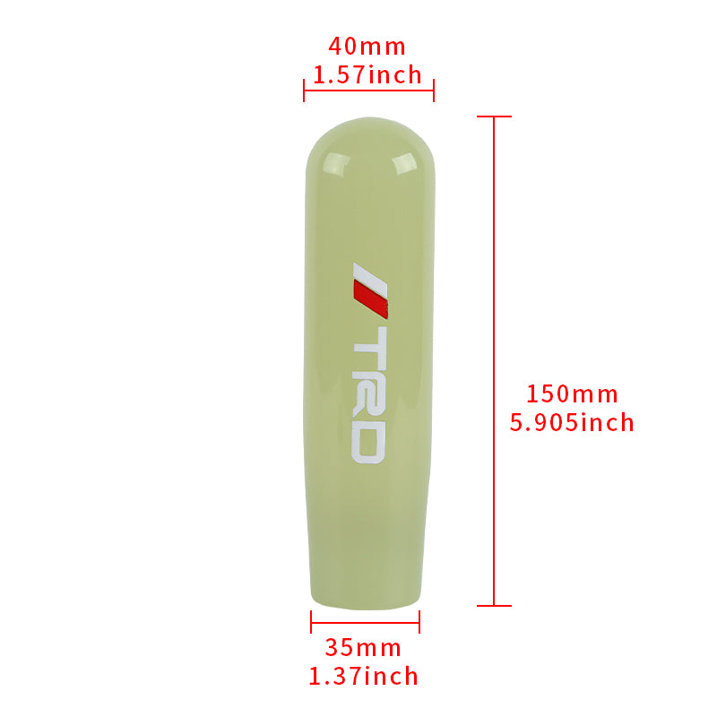 Brand New 15CM TRD Universal Glow In the Dark Green Manual Long Stick Shift Knob M8 M10 M12 Adapter