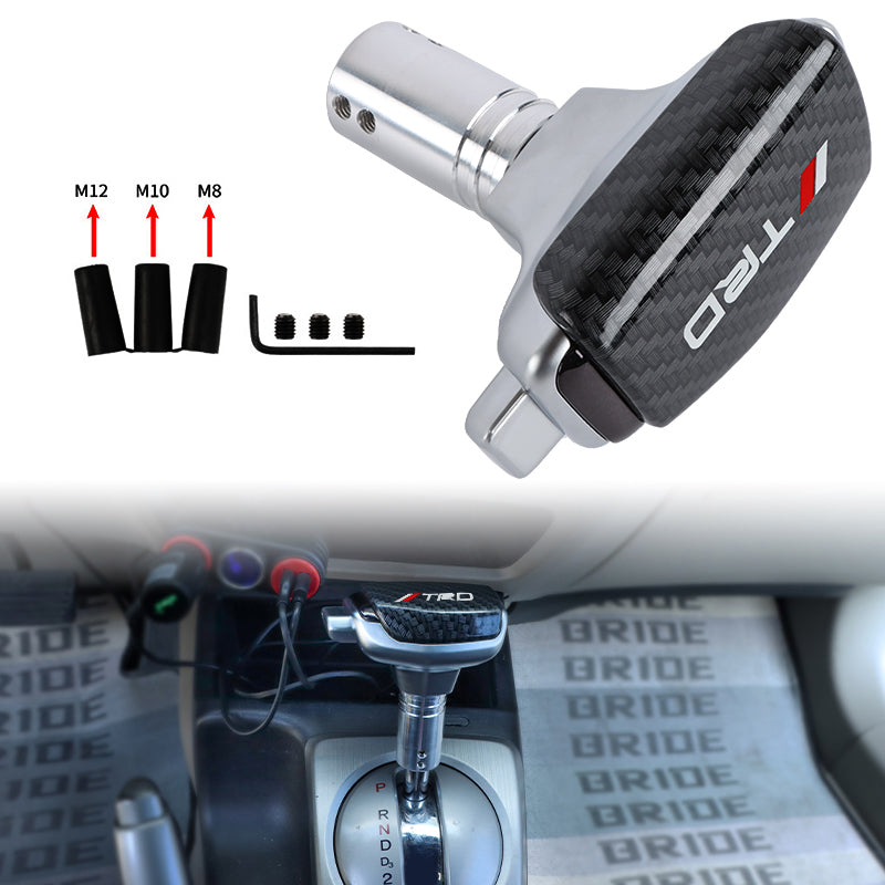 Brand New Universal TRD Carbon Fiber Pattern Style Automatic Transmission Shifter Shift Knob