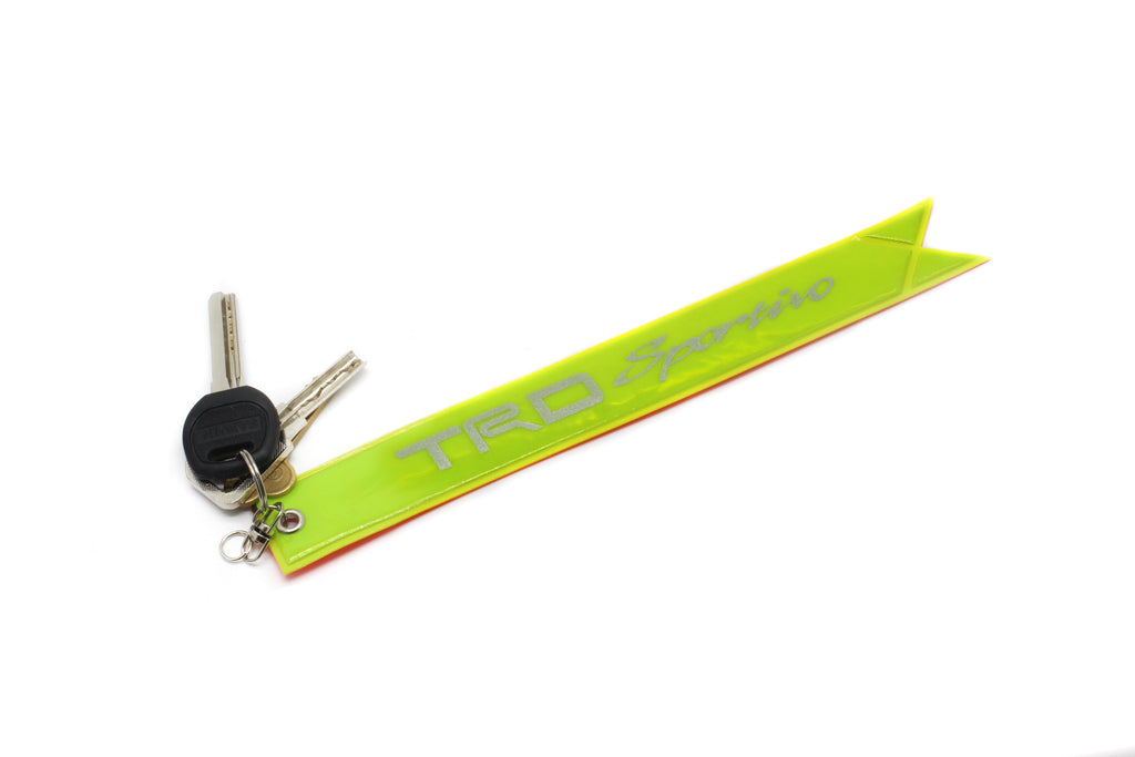BRAND NEW JDM TRD SPORTINO REFLECTIVE STRIP DOUBLE SIDED KEYCHAIN