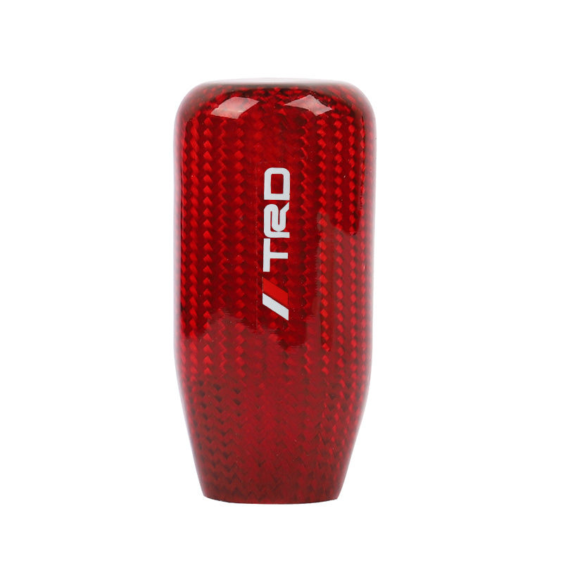 Brand New Universal V5 TRD Red Real Carbon Fiber Car Gear Stick Shift Knob For MT Manual M12 M10 M8