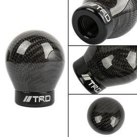 Brand New TRD Universal Real Carbon Fiber Round Ball Manual Car Racing Gear Shift Knob Shifter M12 M10 M8