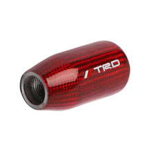 Load image into Gallery viewer, Brand New Universal V5 TRD Red Real Carbon Fiber Car Gear Stick Shift Knob For MT Manual M12 M10 M8