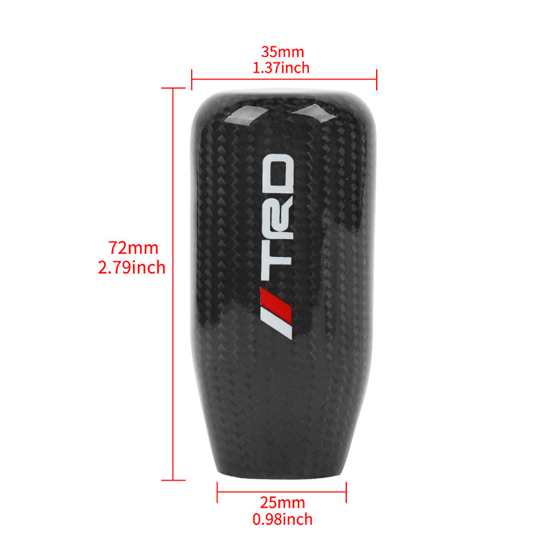 Brand New Universal V5 TRD Black Real Carbon Fiber Car Gear Stick Shift Knob For MT Manual M12 M10 M8