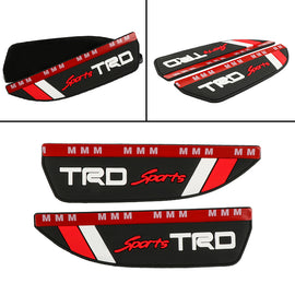 BRAND NEW 2PCS TRD Black Rubber Car Rear View Side Mirror Rain Board Eyebrow Guard Sun Visor