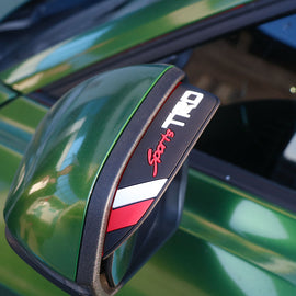 BRAND NEW 2PCS TRD Black Rubber Car Rear View Side Mirror Rain Board Eyebrow Guard Sun Visor