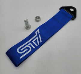 Brand New Subaru STI High Strength Blue Tow Towing Strap Hook For Front / REAR BUMPER JDM