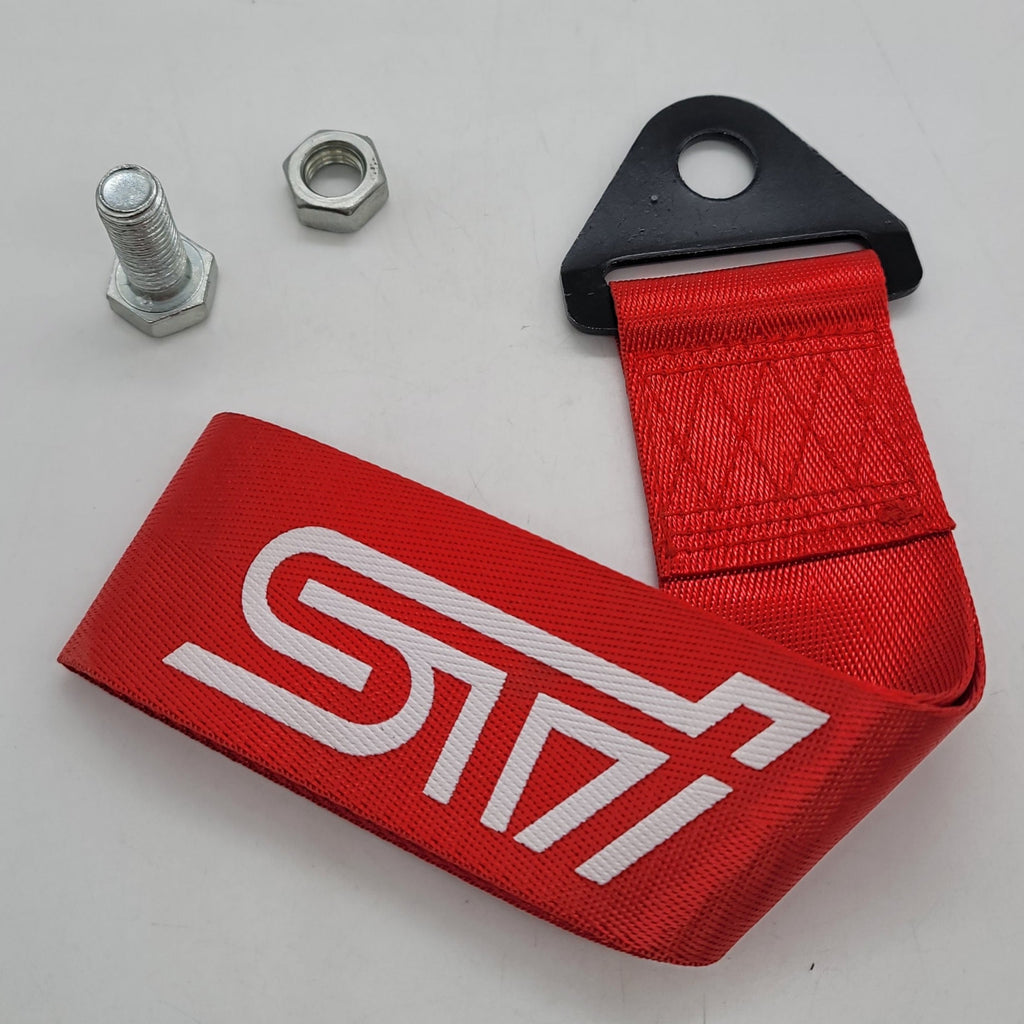 Brand New Subaru STI High Strength Red Tow Towing Strap Hook For Front / REAR BUMPER JDM