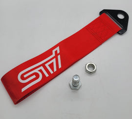 Brand New Subaru STI High Strength Red Tow Towing Strap Hook For Front / REAR BUMPER JDM