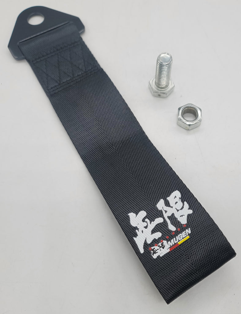 Brand New Mugen Race High Strength Black Tow Towing Strap Hook For Front / REAR BUMPER JDM