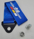 Brand New Mugen Power Race High Strength Blue Tow Towing Strap Hook For Front / REAR BUMPER JDM