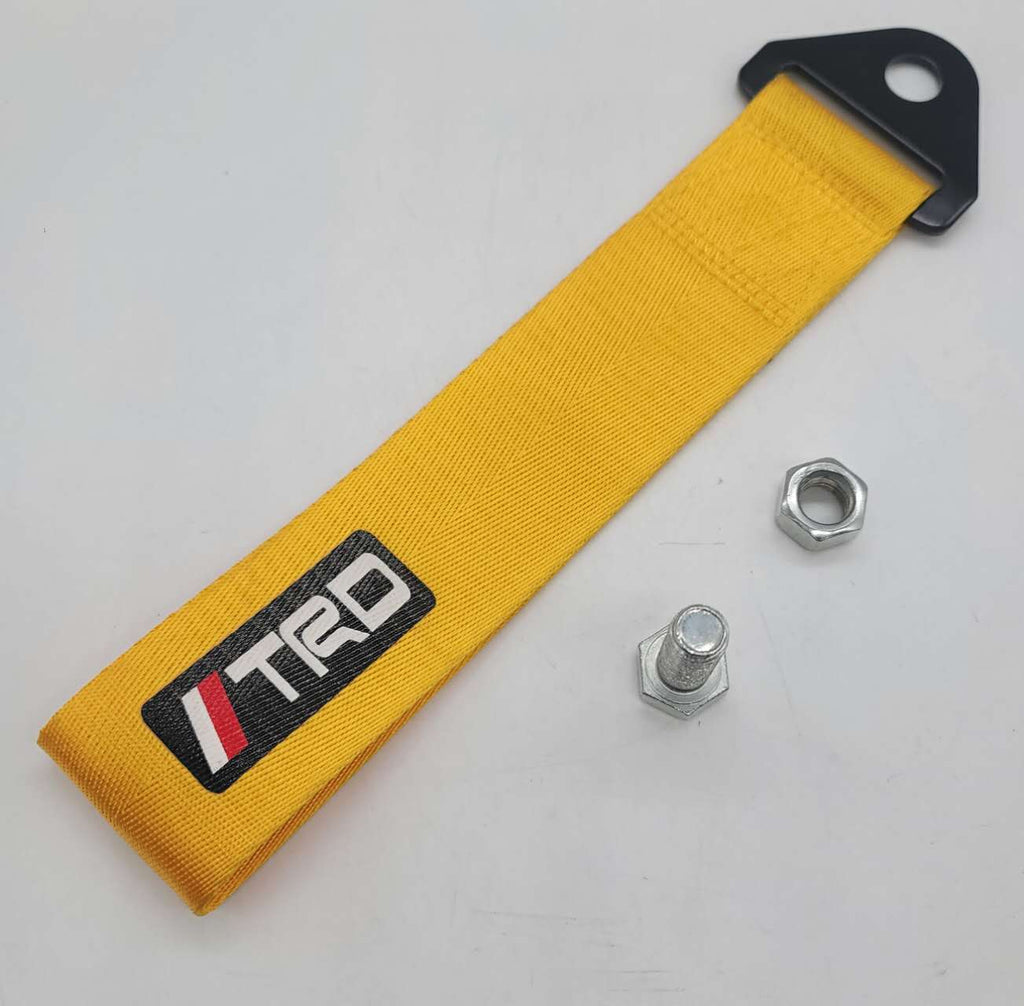 Brand New TRD High Strength Gold Tow Towing Strap Hook For Front / REAR BUMPER JDM