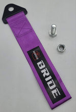 Load image into Gallery viewer, Brand New Bride High Strength Purple Tow Towing Strap Hook For Front / REAR BUMPER JDM