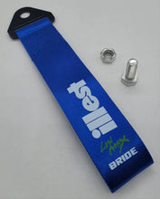 Load image into Gallery viewer, Brand New Illest Bride High Strength Blue Tow Towing Strap Hook For Front / REAR BUMPER JDM