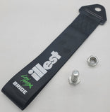 Brand New Illest Bride High Strength Black Tow Towing Strap Hook For Front / REAR BUMPER JDM