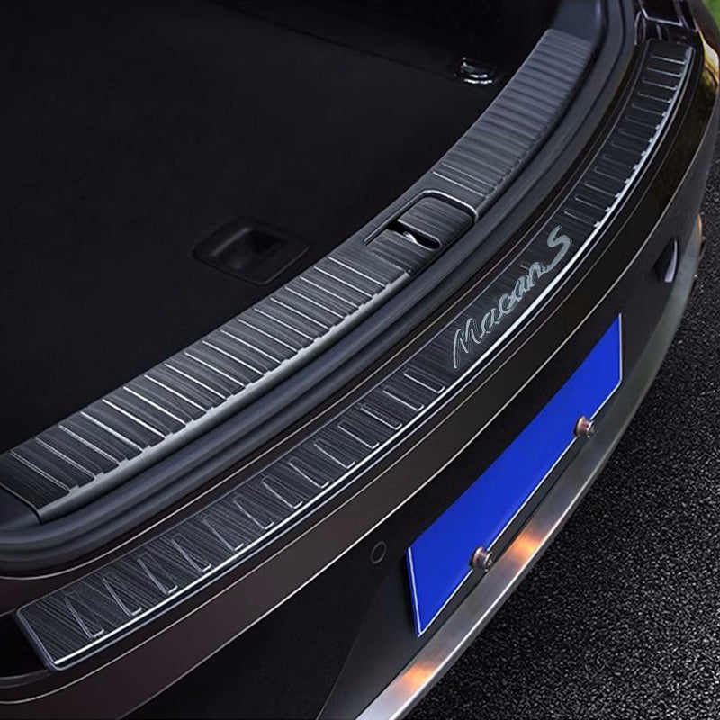 Brand New Porsche Macan S 2014-2023 Rear Door Plate Bumper Cover Sill Molding Trims Stainless Steel