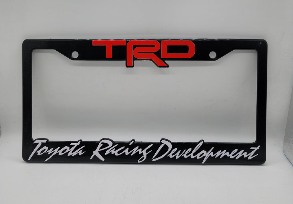 Brand New Universal 1PCS TRD ABS Plastic Black License Plate Frame Cover