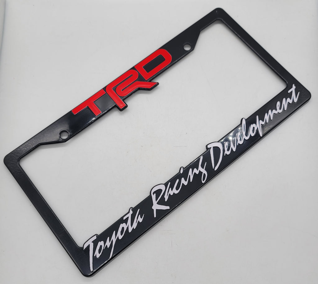 Brand New Universal 1PCS TRD ABS Plastic Black License Plate Frame Cover