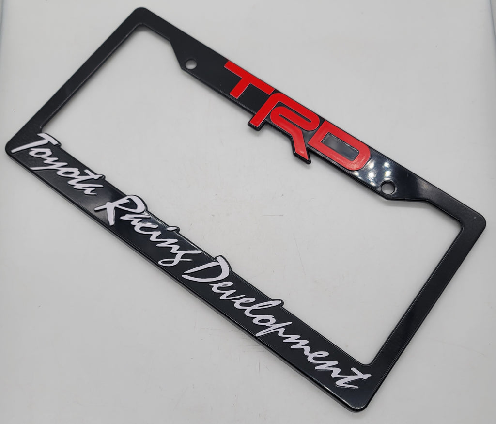 Brand New Universal 1PCS TRD ABS Plastic Black License Plate Frame Cover