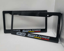 Load image into Gallery viewer, Brand New Universal 2PCS MUGEN POWER ABS Plastic Black License Plate Frame Cover