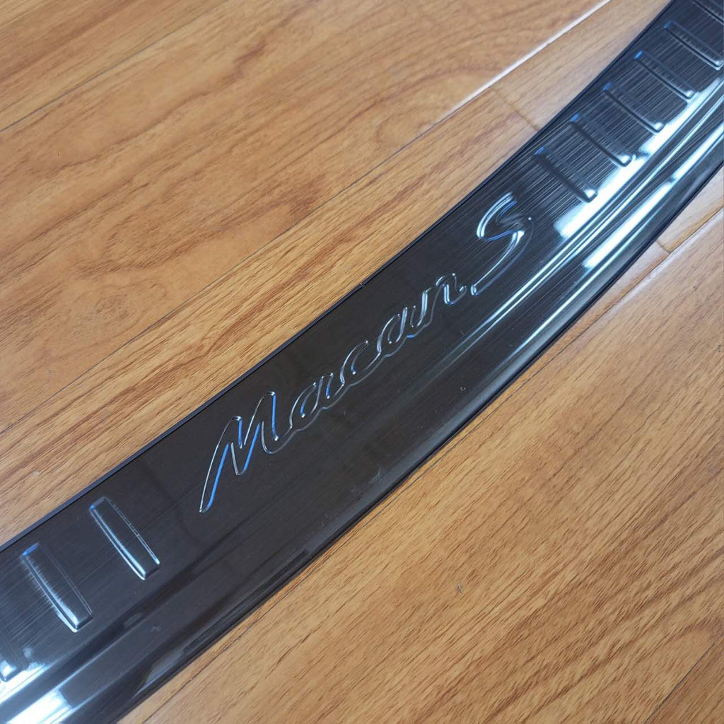 Brand New Porsche Macan S 2014-2023 Rear Door Plate Bumper Cover Sill Molding Trims Stainless Steel
