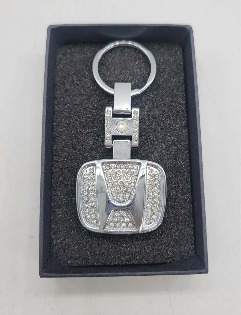 Brand New Honda Car Keychain Keyring Emblem Logo Crystal Metal Accessories Gift
